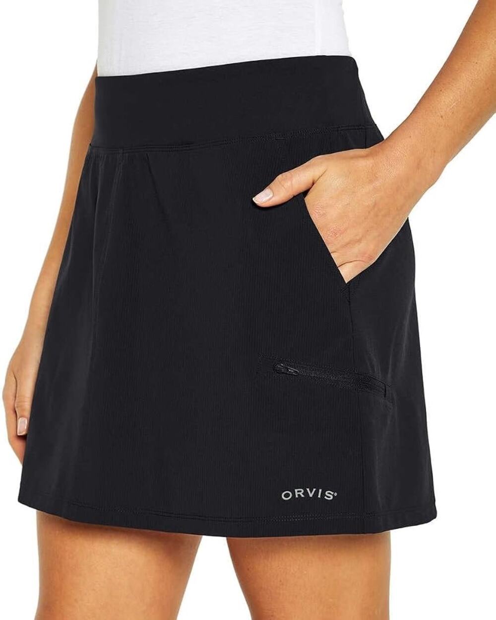 Orvis Women’s Athletic Skort Pull On Built In Shorts Pockets Golf Activewear